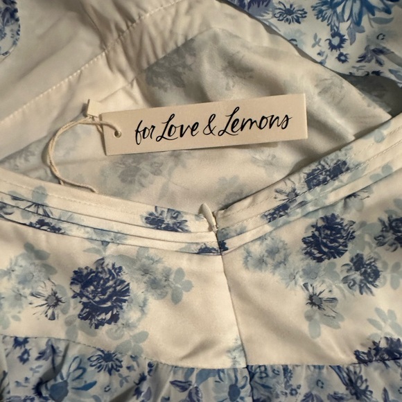 FOR LOVE & LEMONS Rosalyn Maxi Dress in Blue NWT - Picture 6 of 6